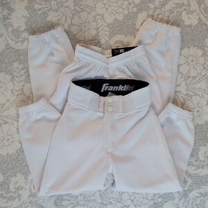 2 White Youth Baseball Pants